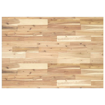 Piano Tavolo Rettangolare 100x70x2cm Legno Massello di Acacia