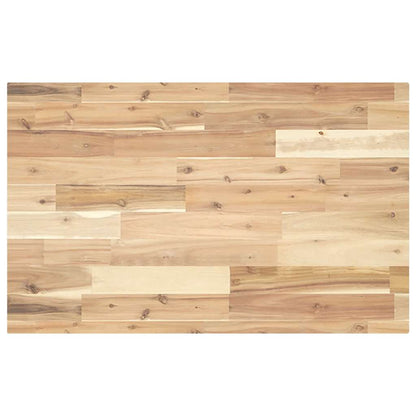 Piano Tavolo Rettangolare 140x50x4cm Legno Massello di Acacia