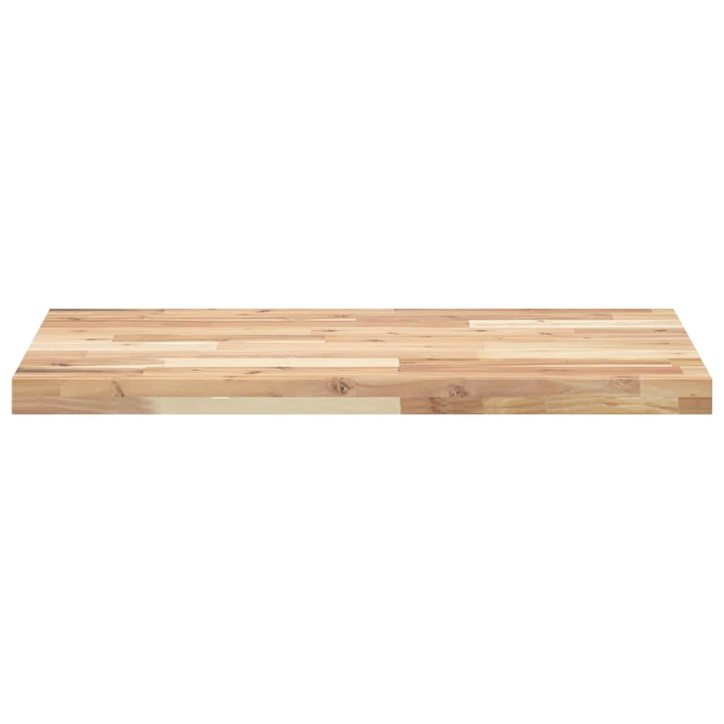 Piano Tavolo Rettangolare 140x50x4cm Legno Massello di Acacia