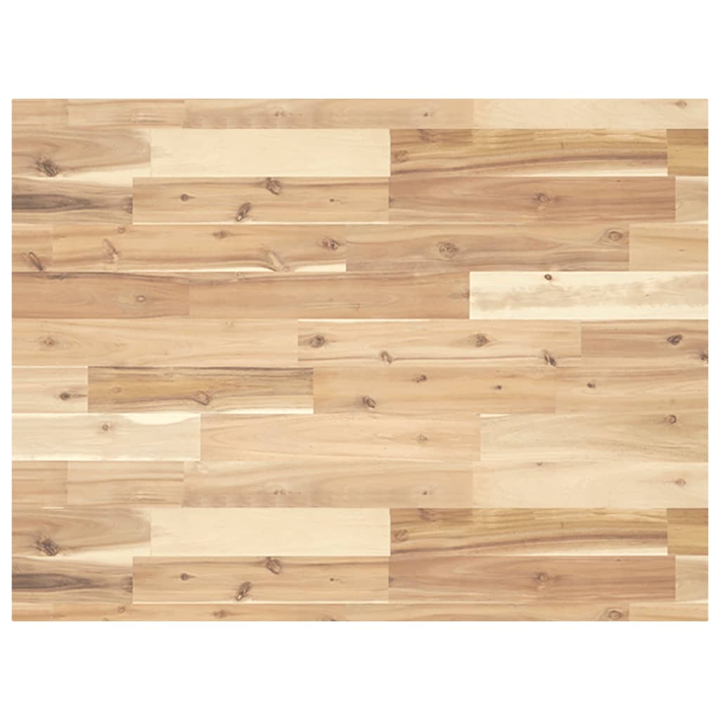 Piano Tavolo Rettangolare 100x60x4 cm Legno Massello di Acacia