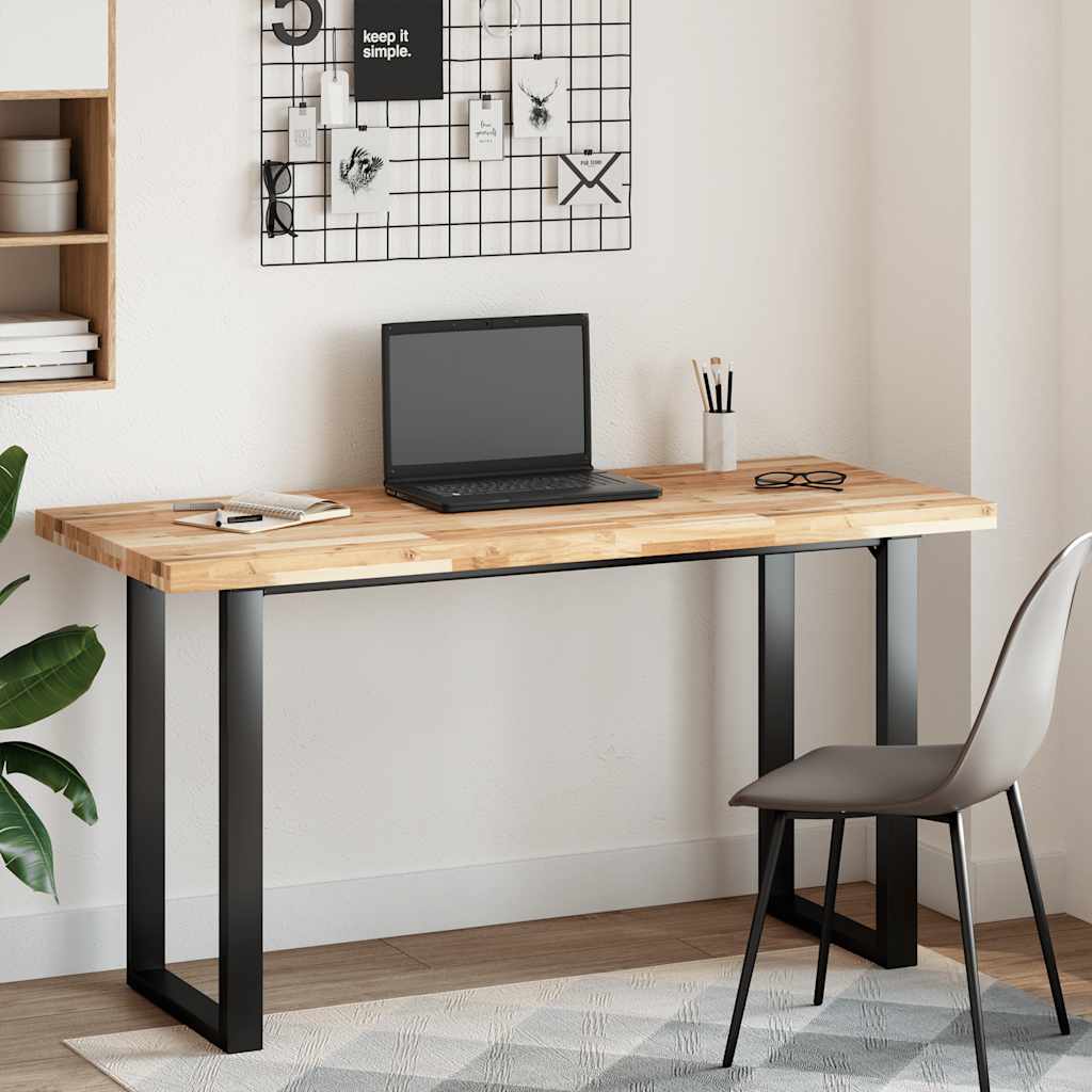 Piano Tavolo Rettangolare 120x60x4cm Legno Massello di Acacia