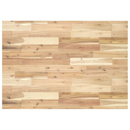 Piano Tavolo Rettangolare 120x70x4cm Legno Massello di Acacia