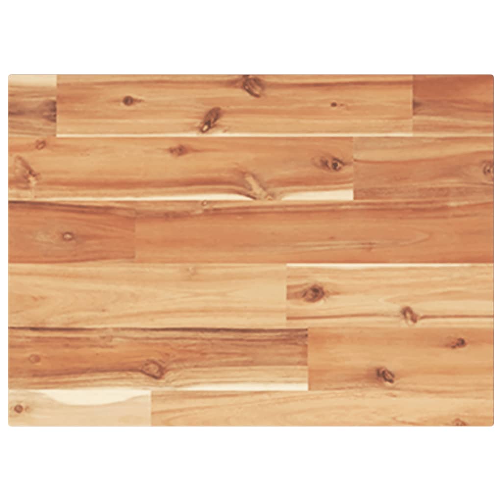 Piano Tavolo Rettangolare 60x30x2cm in Legno Massello di Acacia