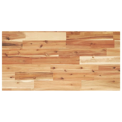 Piano Tavolo Rettangolare 80x40x2cm in Legno Massello di Acacia