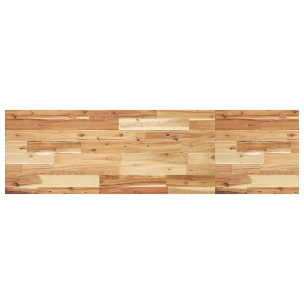 Piano Tavolo Rettangolare 120x40x2 cm Legno Massello di Acacia