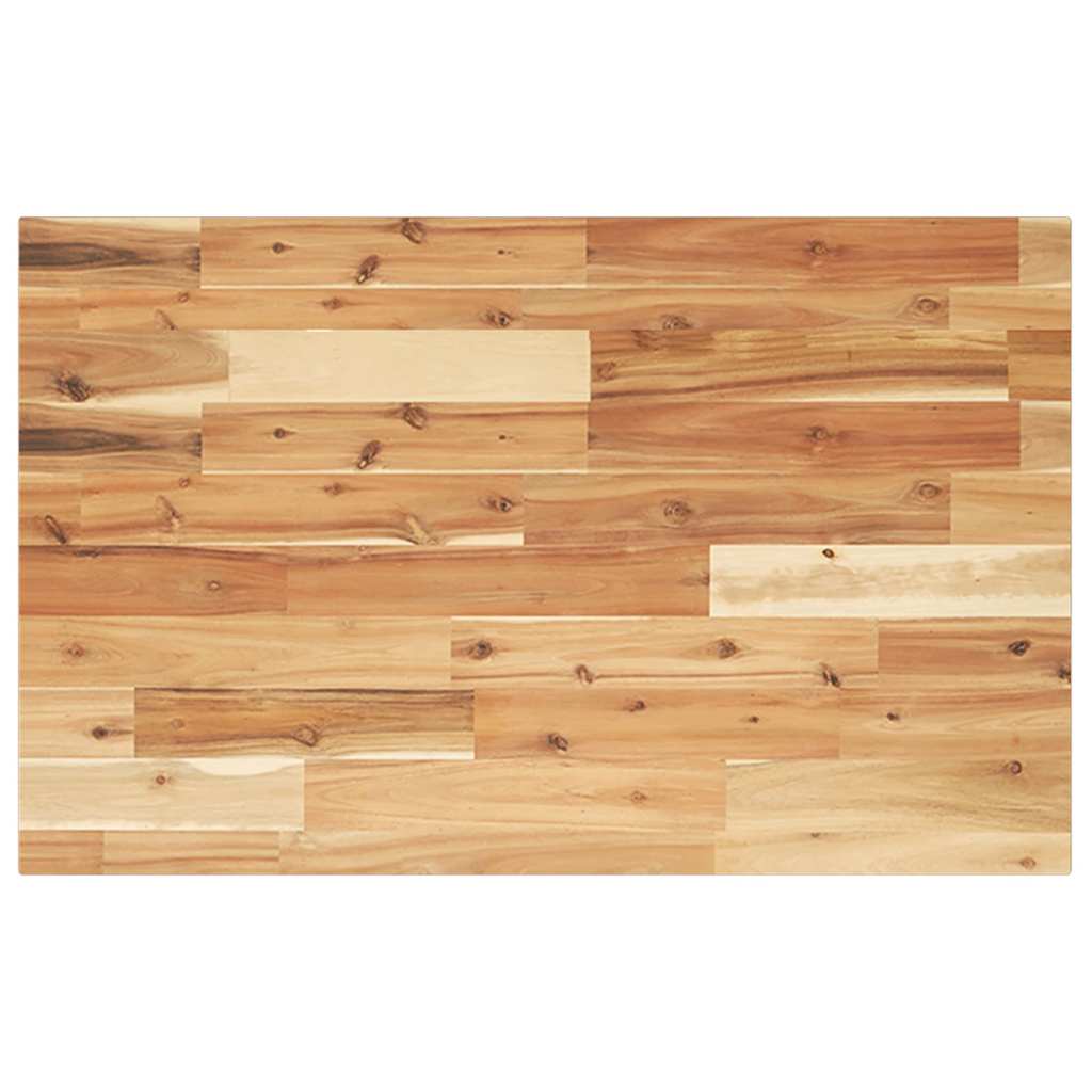 Piano Tavolo Rettangolare 60x50x2cm in Legno Massello di Acacia