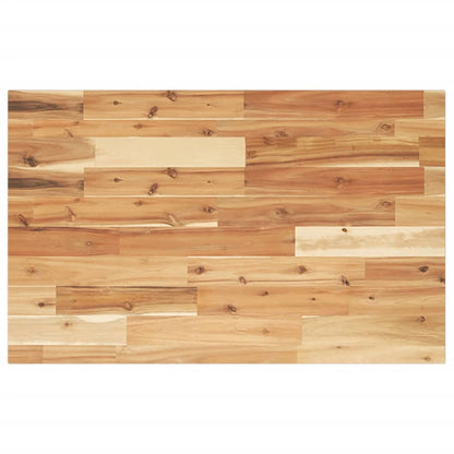Piano Tavolo Rettangolare 80x50x2cm in Legno Massello di Acacia