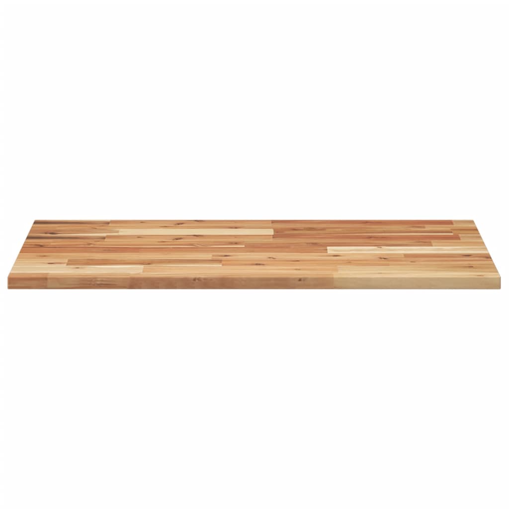 Piano Tavolo Rettangolare 80x50x2cm in Legno Massello di Acacia