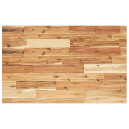Piano Tavolo Rettangolare 100x50x2cm Legno Massello di Acacia