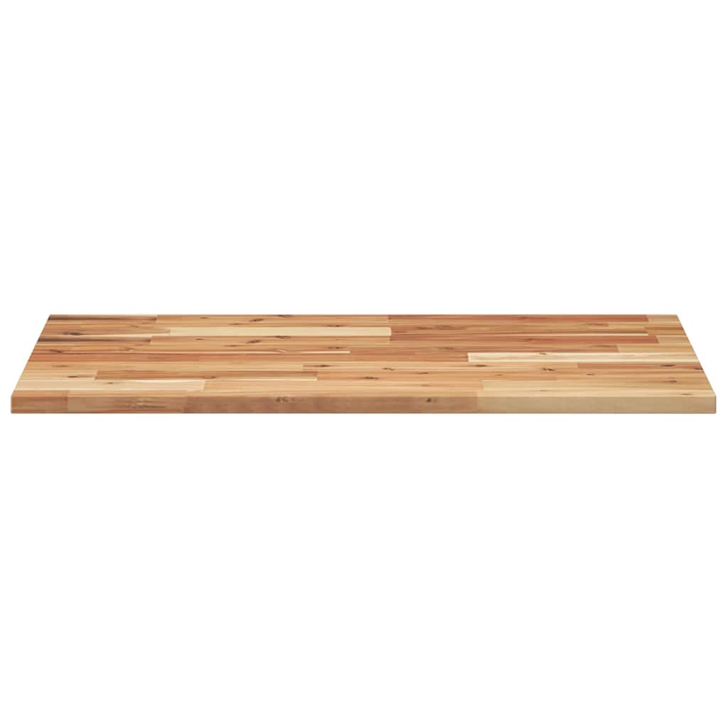 Piano Tavolo Rettangolare 100x50x2cm Legno Massello di Acacia