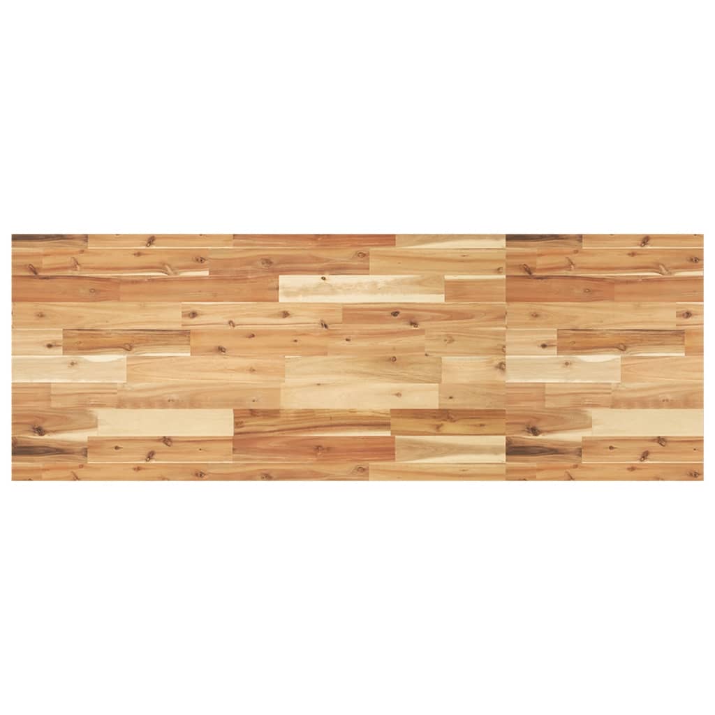Piano Tavolo Rettangolare 140x50x2cm Legno Massello di Acacia