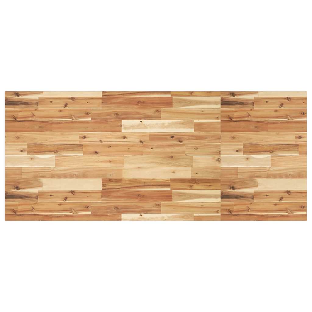 Piano Tavolo Rettangolare 120x60x2cm Legno Massello di Acacia