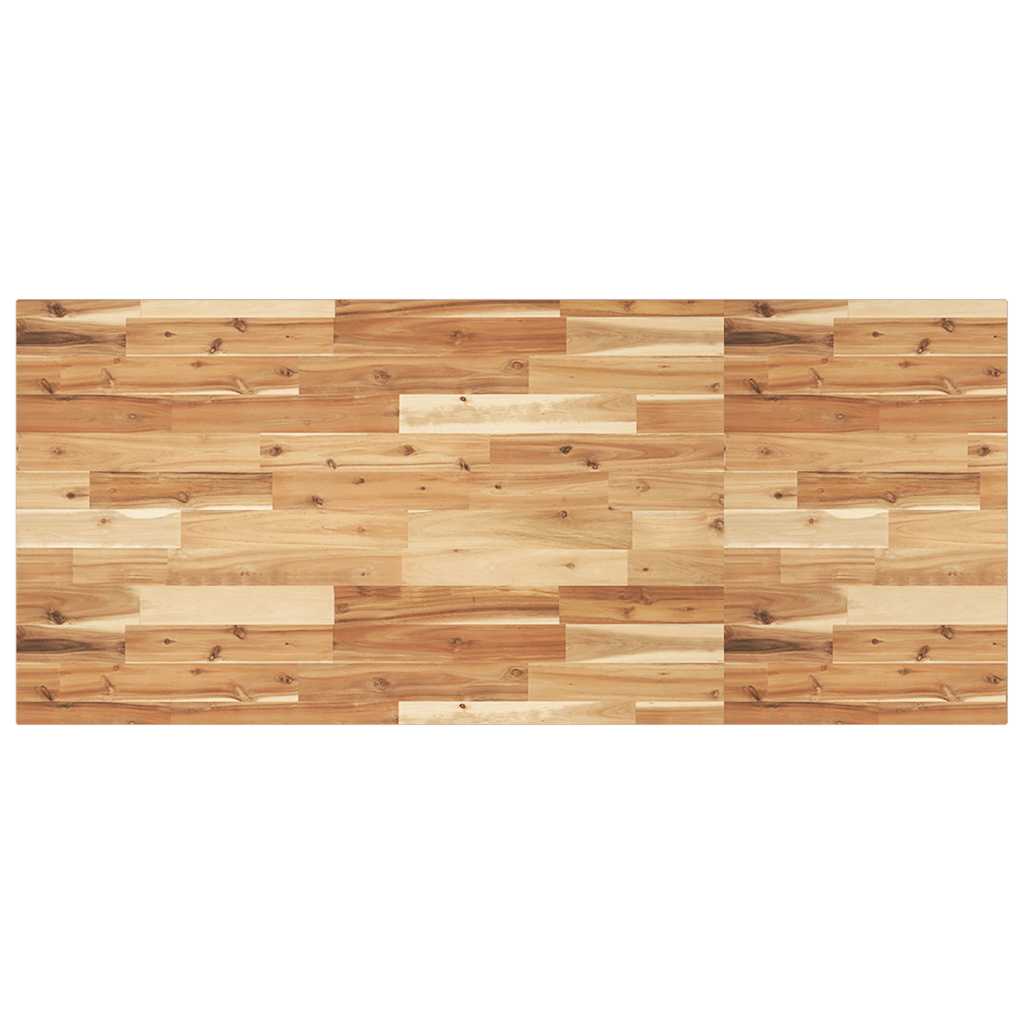Piano Tavolo Rettangolare 140x60x2cm Legno Massello di Acacia