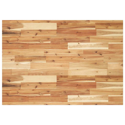 Piano Tavolo Rettangolare 100x70x2cm Legno Massello di Acacia