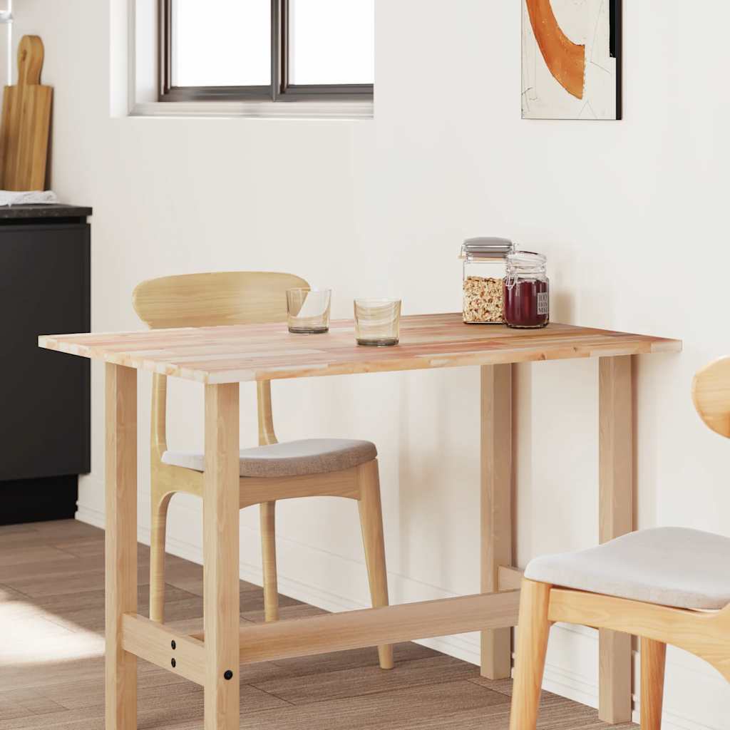 Piano Tavolo Rettangolare 100x70x2cm Legno Massello di Acacia