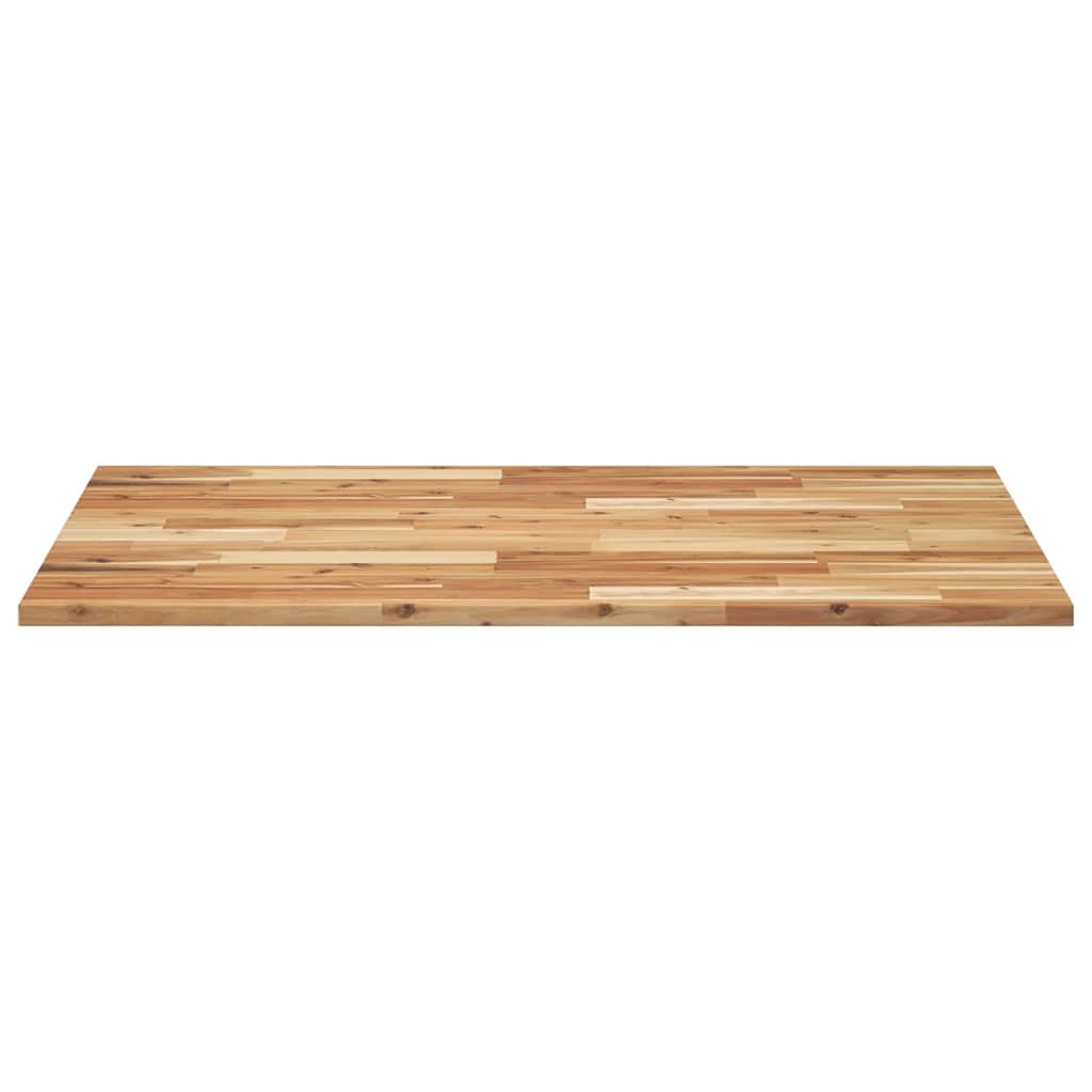 Piano Tavolo Rettangolare 120x70x2cm Legno Massello di Acacia