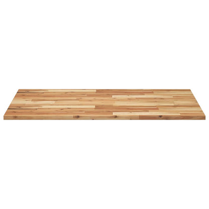 Piano Tavolo Rettangolare 120x70x2cm Legno Massello di Acacia