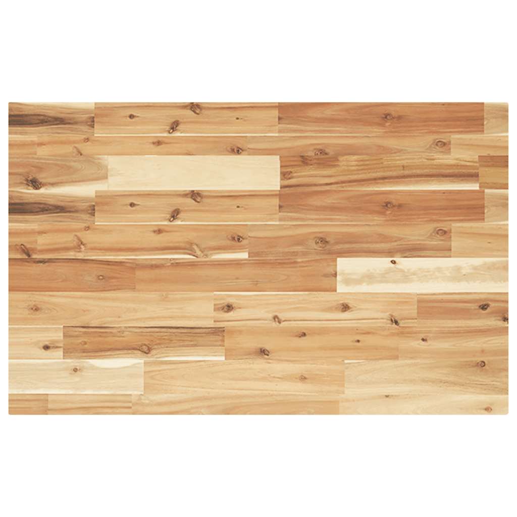 Piano Tavolo Rettangolare 100x50x4cm Legno Massello di Acacia