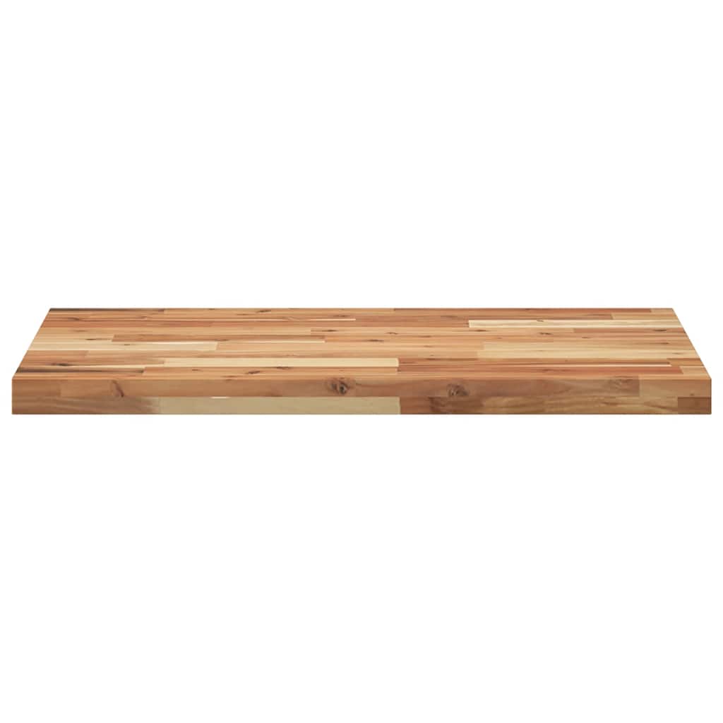 Piano Tavolo Rettangolare 100x50x4cm Legno Massello di Acacia