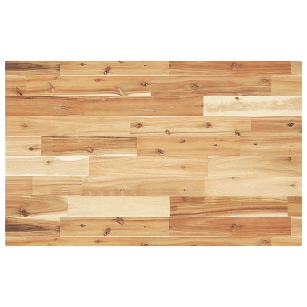 Piano Tavolo Rettangolare 120x50x4cm Legno Massello di Acacia