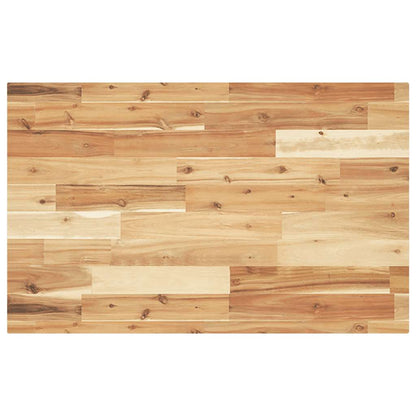 Piano Tavolo Rettangolare 120x50x4cm Legno Massello di Acacia