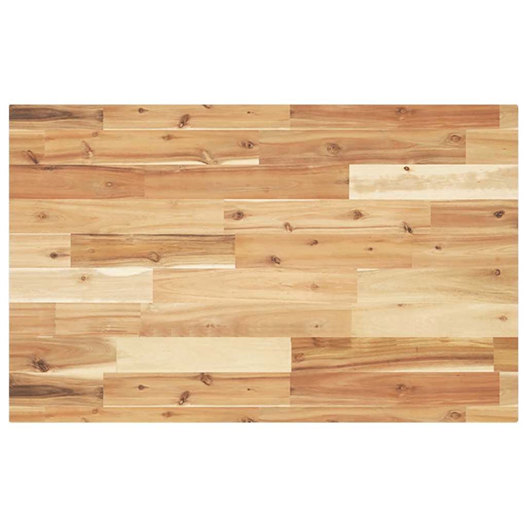 Piano Tavolo Rettangolare 140x50x4cm Legno Massello di Acacia