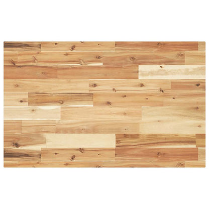 Piano Tavolo Rettangolare 140x50x4cm Legno Massello di Acacia