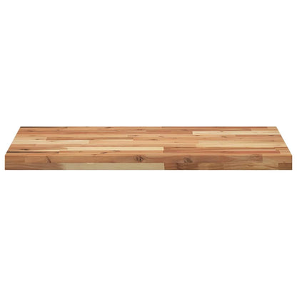 Piano Tavolo Rettangolare 140x50x4cm Legno Massello di Acacia