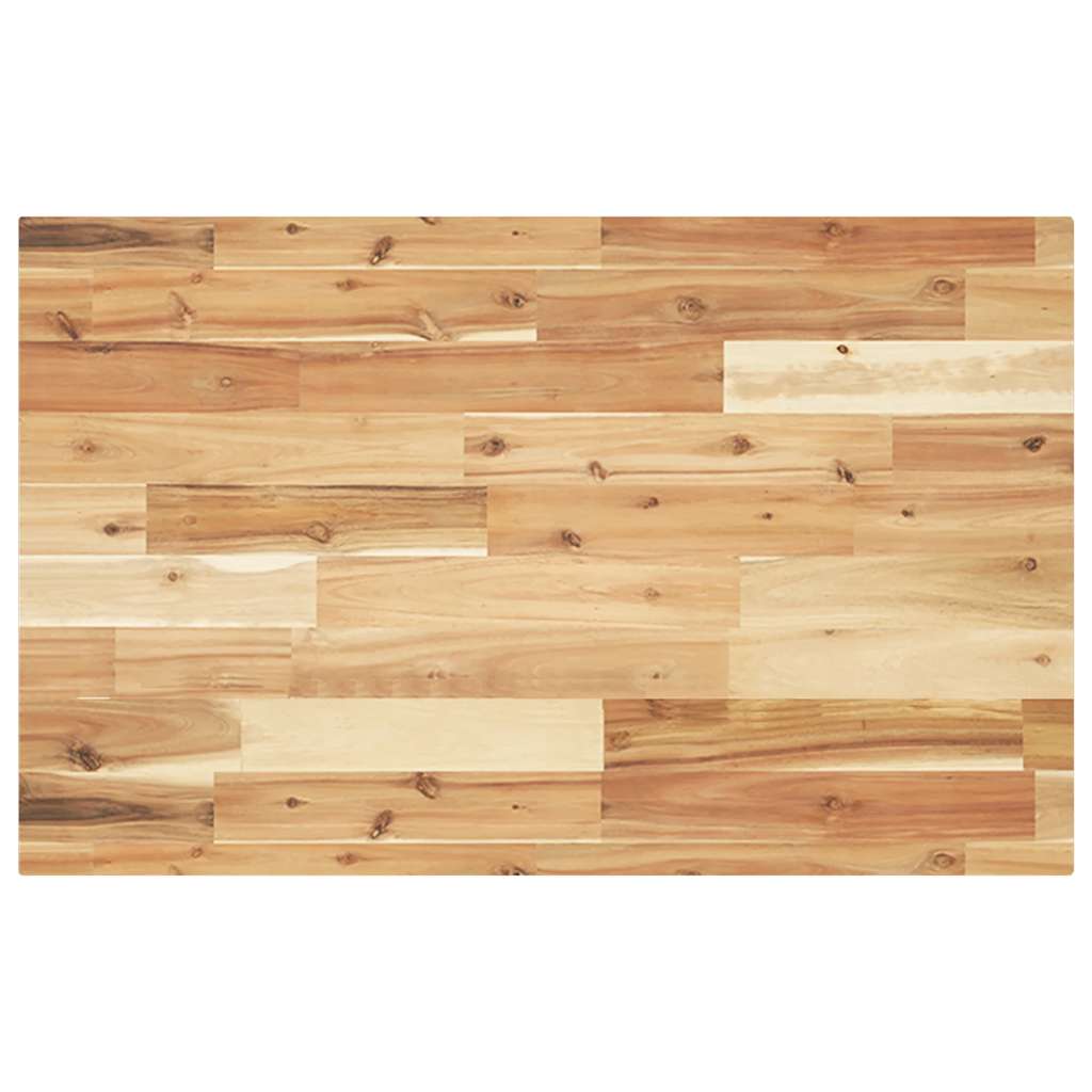 Piano Tavolo Rettangolare 160x50x4cm Legno Massello di Acacia