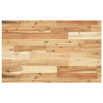 Piano Tavolo Rettangolare 160x50x4cm Legno Massello di Acacia