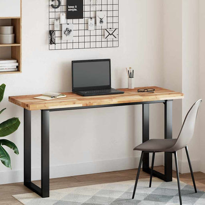 Piano Tavolo Rettangolare 160x50x4cm Legno Massello di Acacia