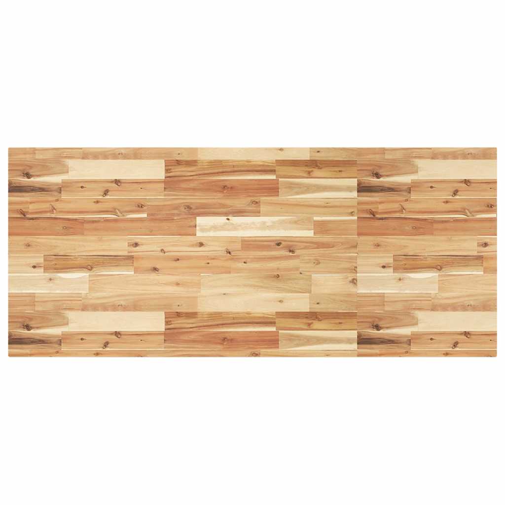 Piano Tavolo Rettangolare 120x60x4cm Legno Massello di Acacia