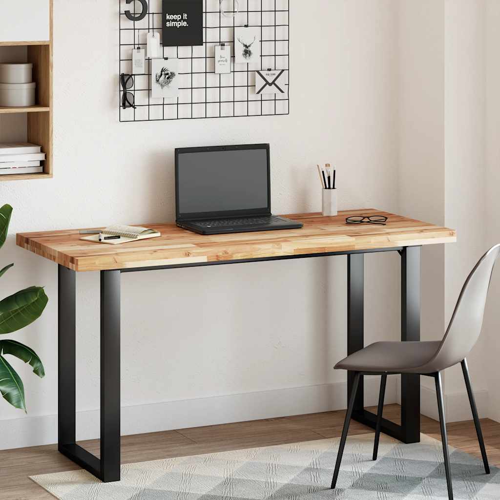 Piano Tavolo Rettangolare 120x60x4cm Legno Massello di Acacia
