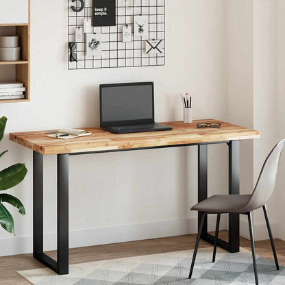 Piano Tavolo Rettangolare 120x60x4cm Legno Massello di Acacia