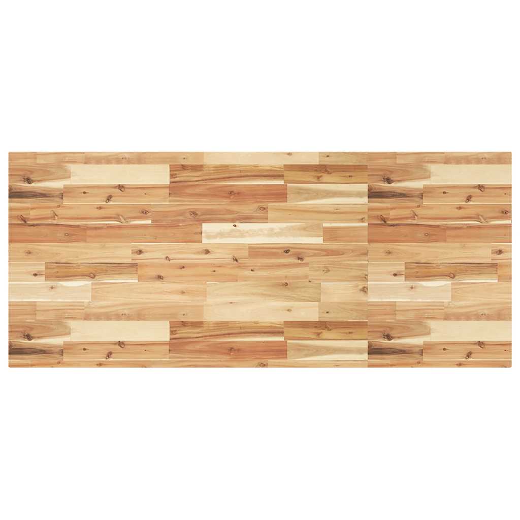 Piano Tavolo Rettangolare 140x60x4 cm Legno Massello di Acacia
