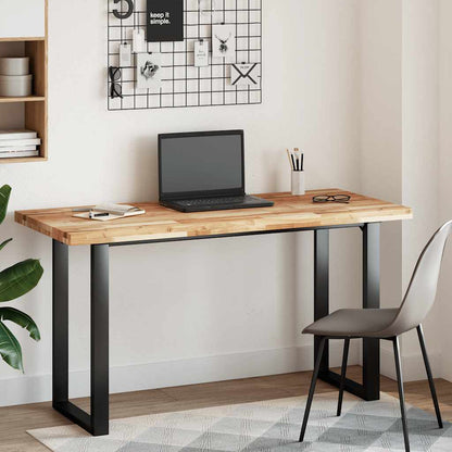 Piano Tavolo Rettangolare 140x60x4 cm Legno Massello di Acacia