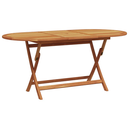 Set Pranzo Giardino 7pz Blu e Bianco Tessuto e Legno Massello