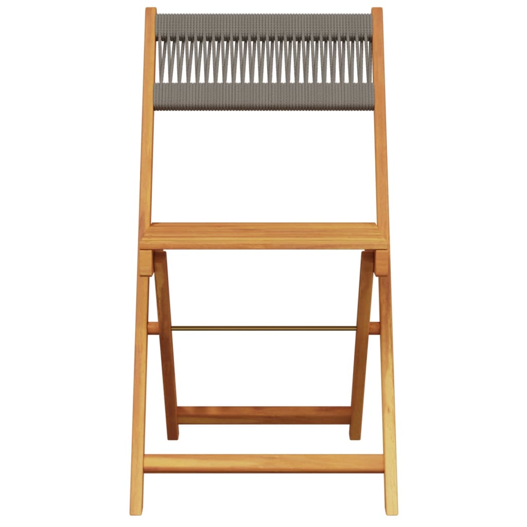 Set da Pranzo da Giardino 5 pz Polipropilene e Legno Massello