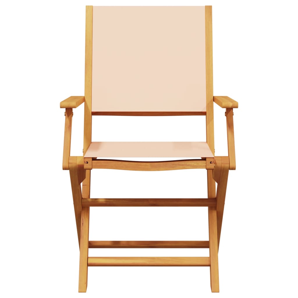 Set da Bistrot 3pz Beige in Tessuto e Legno Massello
