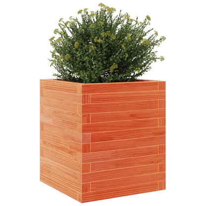 Fioriera Giardino Marrone Cera 40x40x46 cm Legno Massello Pino