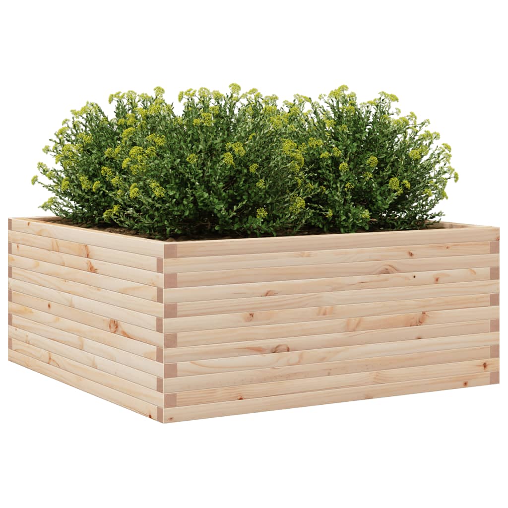 Fioriera da Giardino 110x110x46 cm in Legno Massello di Pino