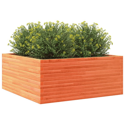 Fioriera Giardino Marrone Cera 110x110x46cm Legno Massello Pino