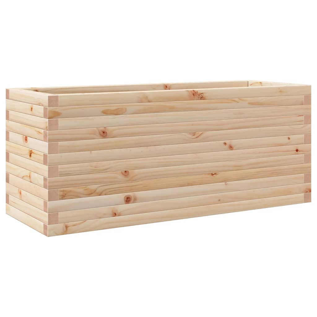 Fioriera da Giardino 110x40x46 cm in Legno Massello di Pino