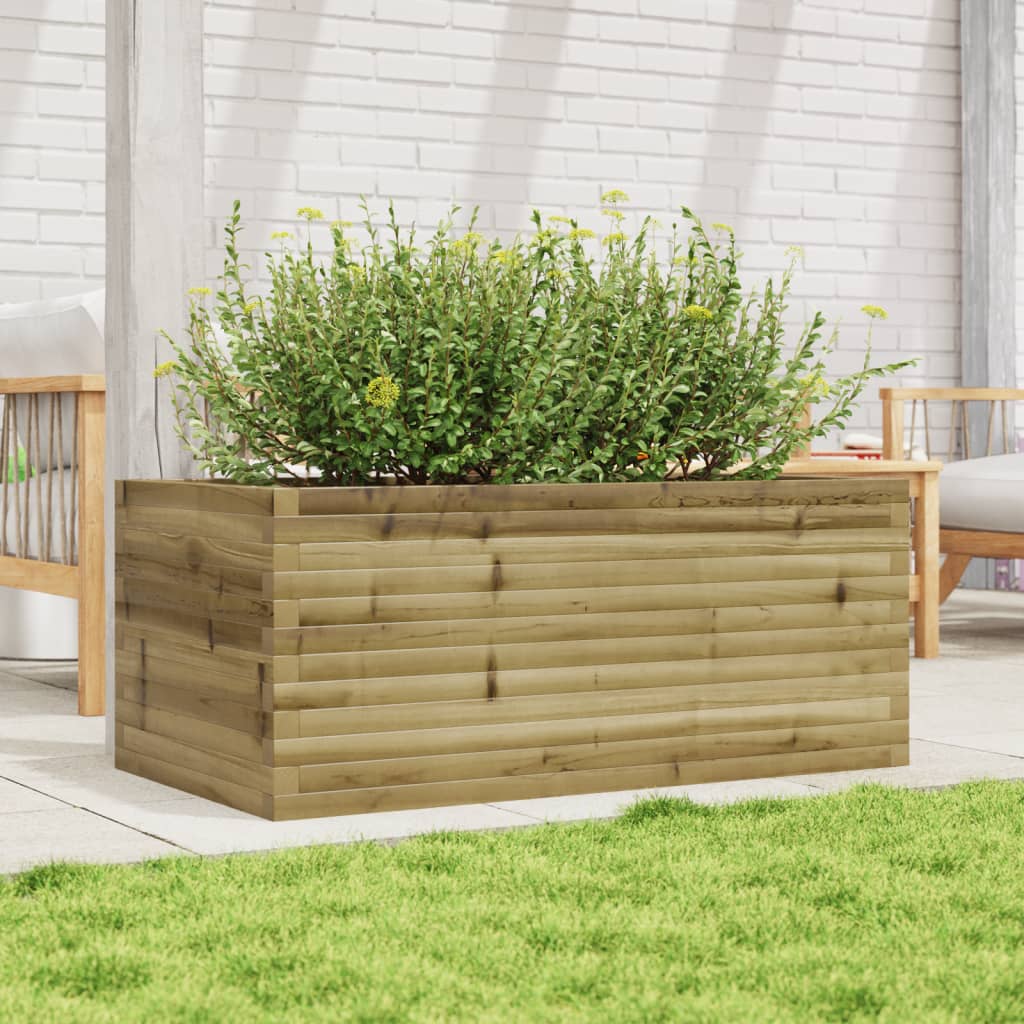 Fioriera da Giardino 110x60x46 cm in Legno di Pino Impregnato
