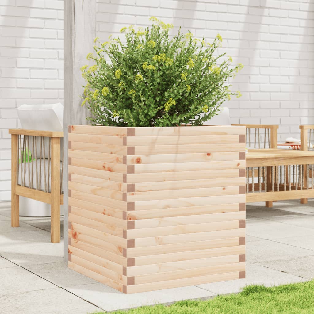 Fioriera da Giardino 60x60x68,5 cm in Legno Massello di Pino