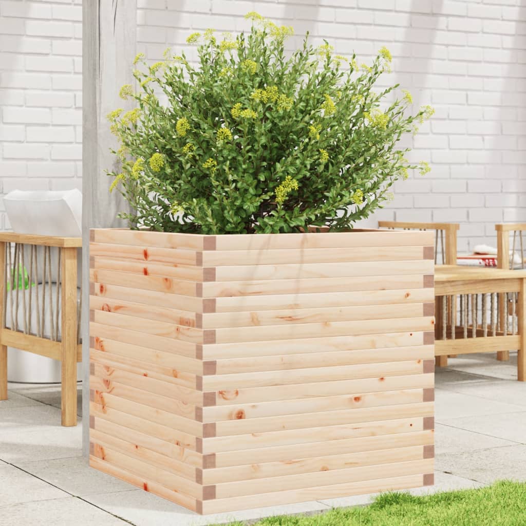 Fioriera da Giardino 70x70x68,5 cm in Legno Massello di Pino