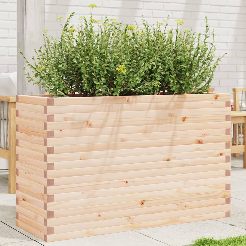 Fioriera da Giardino 110x40x68,5 cm in Legno Massello di Pino