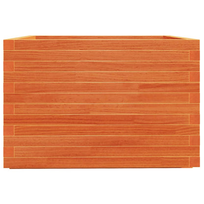 Fioriera Giardino Marrone Cera 70x70x49,5cm Legno Massello Pino