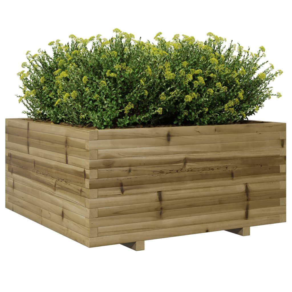 Fioriera da Giardino 100x100x49,5cm in Legno di Pino Impregnato