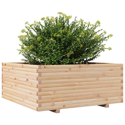Fioriera da Giardino 110x110x49,5 cm in Legno Massello di Pino